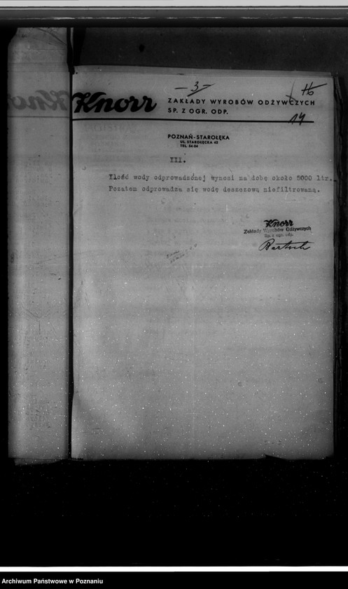 Obraz 19 z jednostki "/Sprawy wodne firmy "Knorr" ul. Starołęcka/"