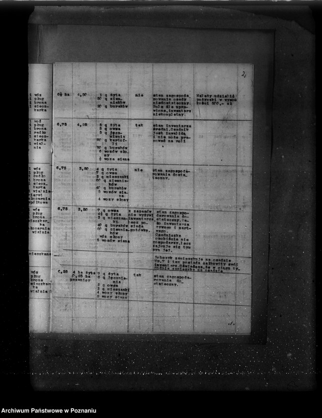 Obraz 6 z jednostki "Wykaz osadników z wyszczególnionym stanem ich zagospodarowania w majątkach Wyrza, Wysoka Mała, Jeziorki Kosztowskie, Stare i Łobżenica powiat wyrzyski"
