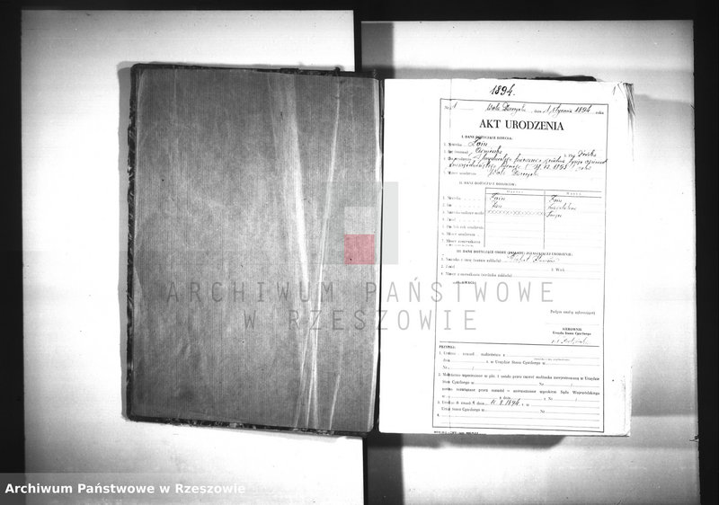 image.from.unit.number "Akta urodzeń (za lata 1894-1901, 1904-1916, 1918-1929) - Wola Zarczycka - odpis"