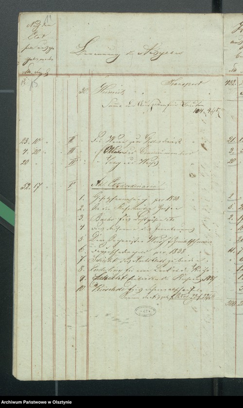 image.from.unit.number "Kirchen Kassen Rechnung von den beiden ewangelischen Kirchen zu Riesenburg"