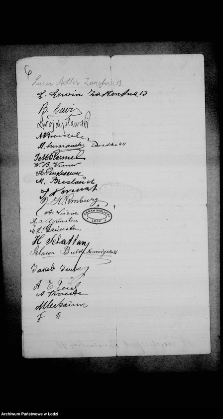 Obraz 10 z jednostki "Akta dotyczące b. rabina w Wieruszowie"