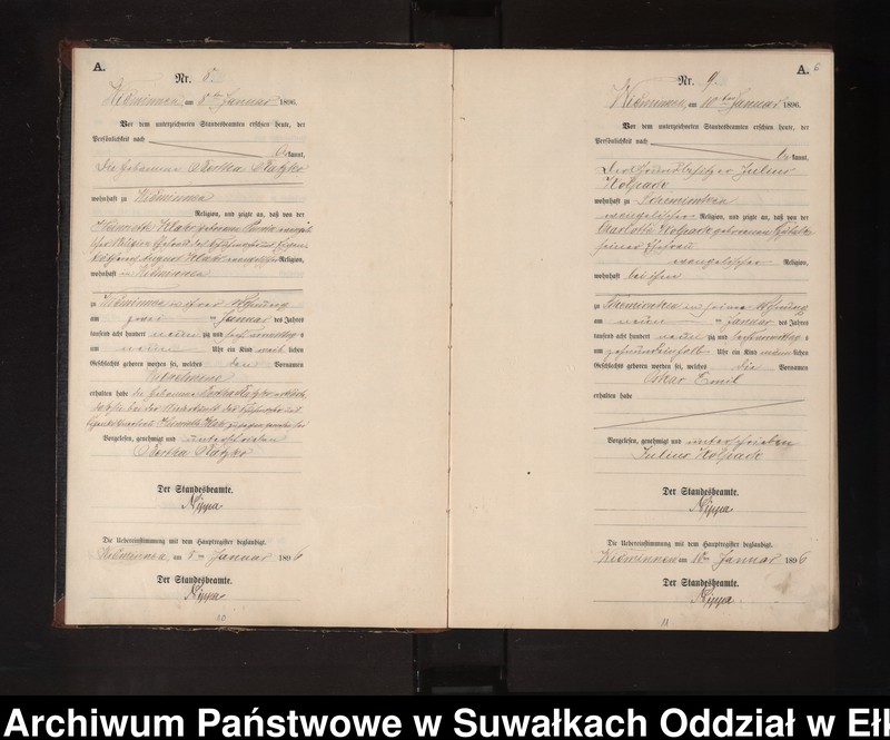 image.from.unit.number "Geburts-Neben-Register des Preussischen Standes-Amtes Widminnen Kreis Loetzen"