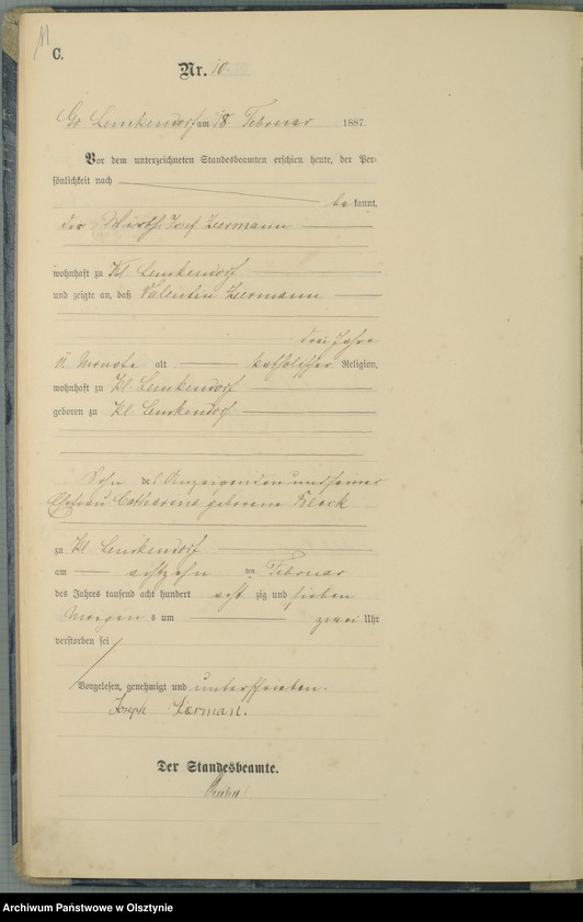 image.from.unit.number "Sterbe-Haupt-Register Nr 1 - 60"