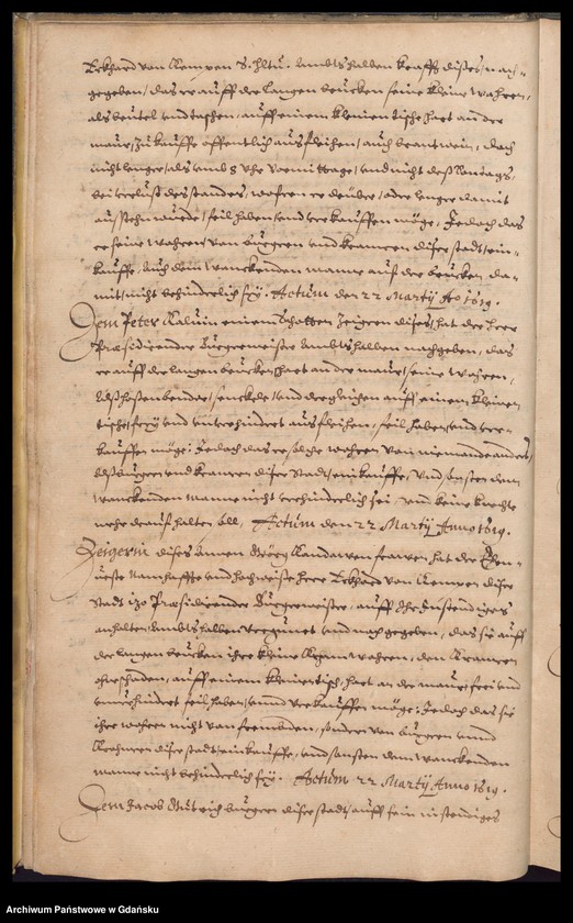 image.from.unit.number "H. Burgerm. Eckard von Kempen Praesidirende Ambtbuch vom [20.III.1619-28.III.1620] Nach hierin etzliche sachen, so in abwesenheit des H. Bürgerm. Valentin von Bodeck vorgelauffen [13.IV.-25.IV.1619] /2 indeksy/"