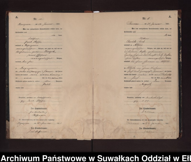 image.from.unit.number "Geburts-Neben-Register des Preussischen Standes-Amtes Rydzewen Kreis Loetzen"