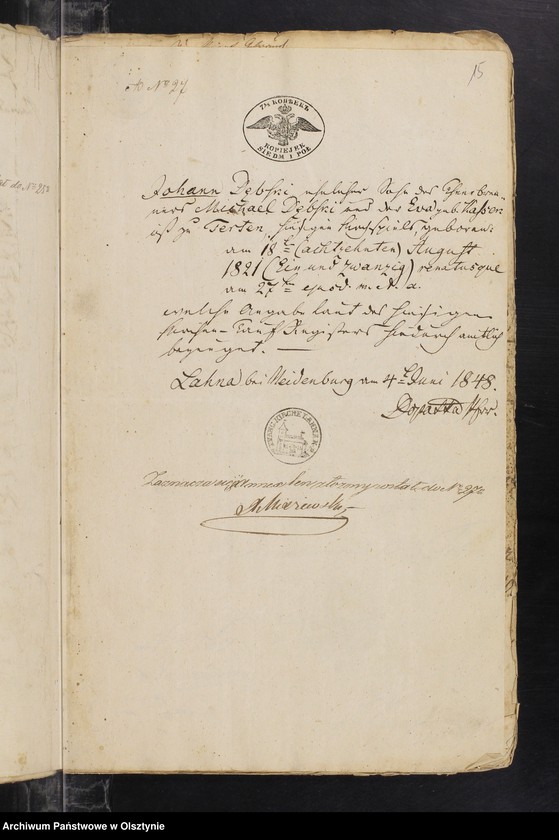 image.from.unit.number "Annexa z Parafii Janowieck[i]ej z Roku 1848"