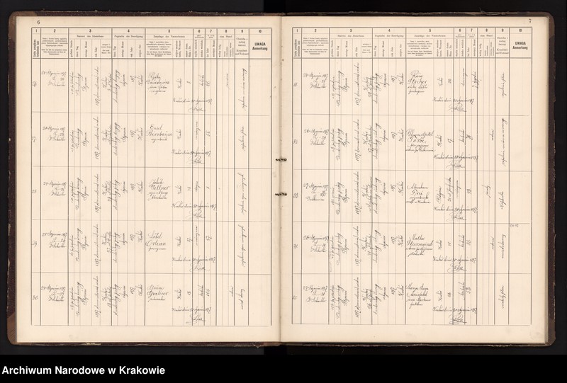 image.from.unit.number "Księga obejmująca wpisy wypadków śmierci Izraelitów w okręgu metrykalnym Krakowskim na rok 1897"