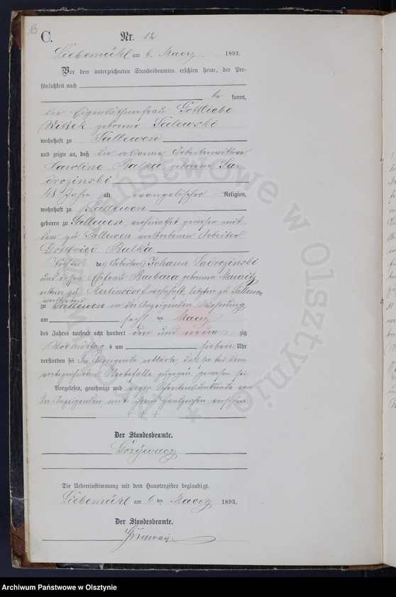 image.from.unit.number "Sterbe-Neben-Register Nr 1 - 116"