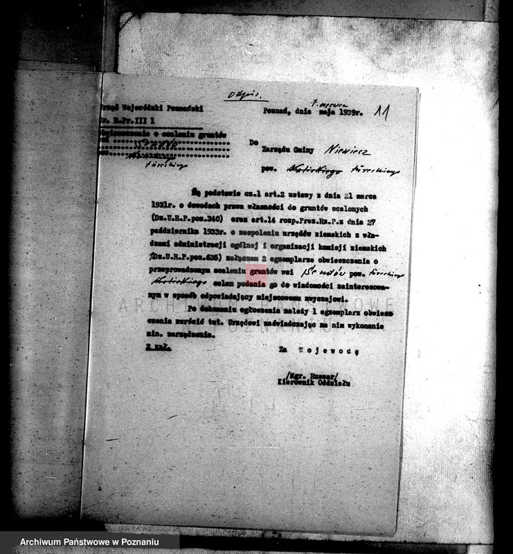 Obraz 15 z jednostki "Regulacja hipoteczna scalonych wsi Sendów powiatu tureckiego"