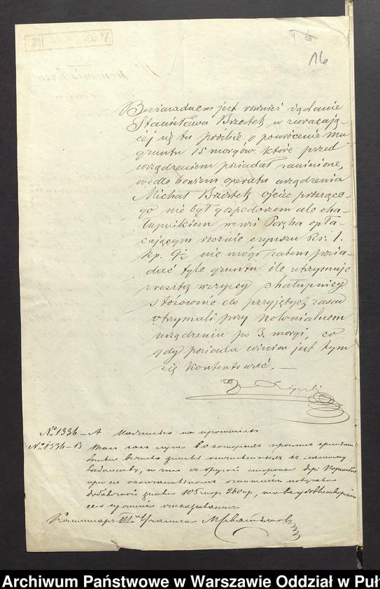 image.from.unit.number "O urządzaniu chłopów byłej państwowej wsi Poręba wchodzącej w skład byłej ekonomii Poręba, gm. Poręba"