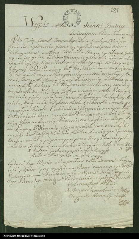 image.from.unit.number "Allegaty do małżeństw parafii Wawrzeńczyce"