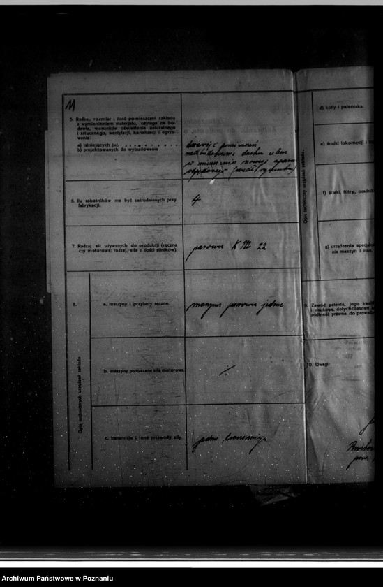 Obraz 15 z jednostki "Zatwierdzenie zakładu przemysłowego /odbudowa dachu gorzelni/ F. Plucińskiego w Ruchocicach powiat wolsztyński"