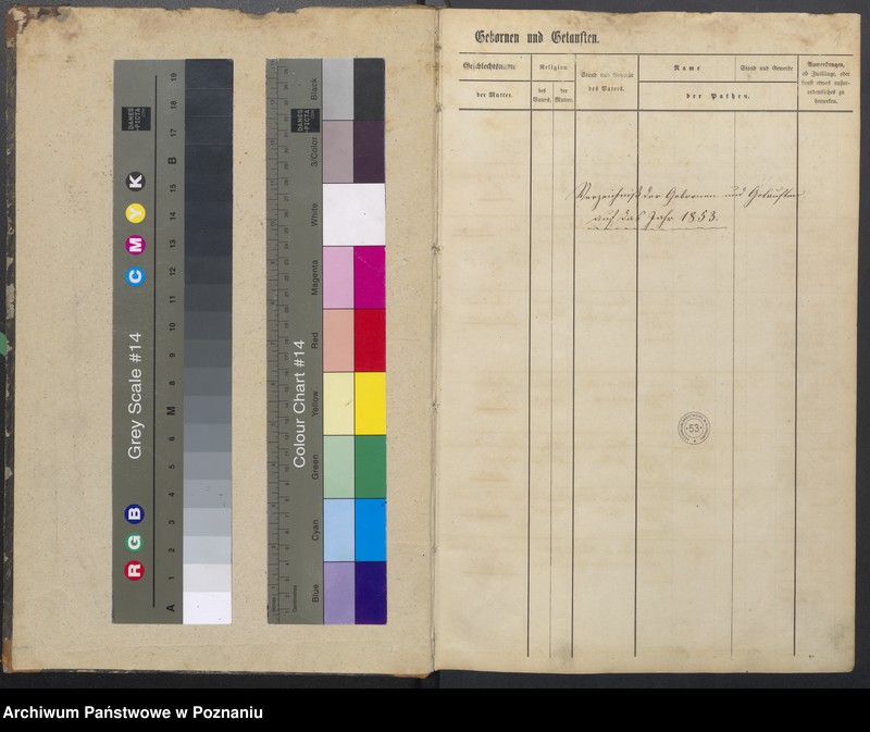 Obraz 3 z jednostki "Verzeichniss der Gebornen und Getauften, Getrauten, Verstorbenen"