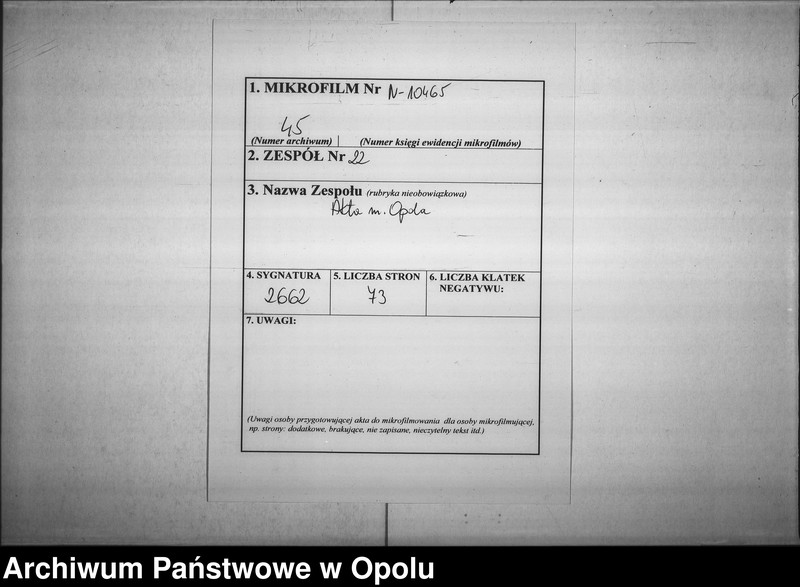 Obraz 2 z jednostki "Acta Generalia des Magistrats zu Oppeln betreffend Stiftungen Vol. I"