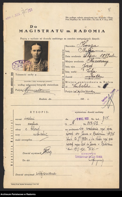 Obraz 10 z jednostki "O dowodach osobistych nr 701-800"