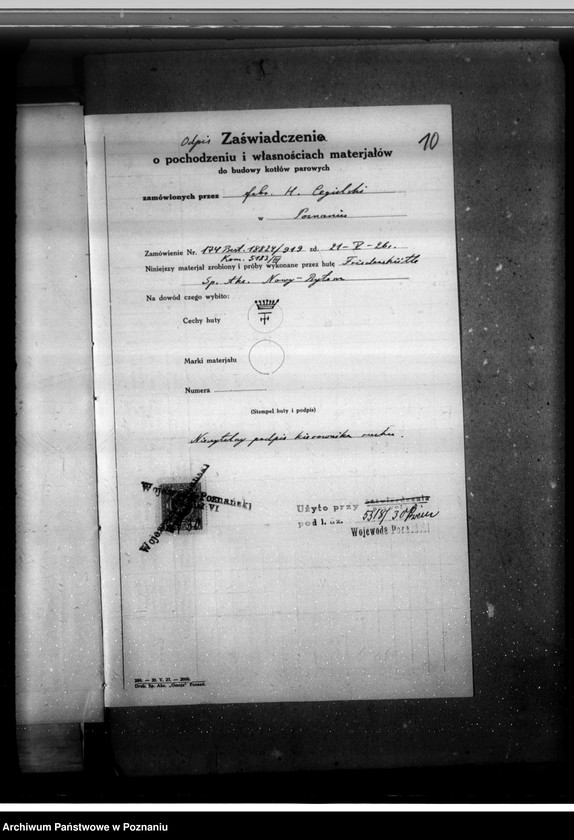 Obraz 14 z jednostki "Mleczarnia Wielichowo, pow. śmigielski nr woj. kotła 6472"