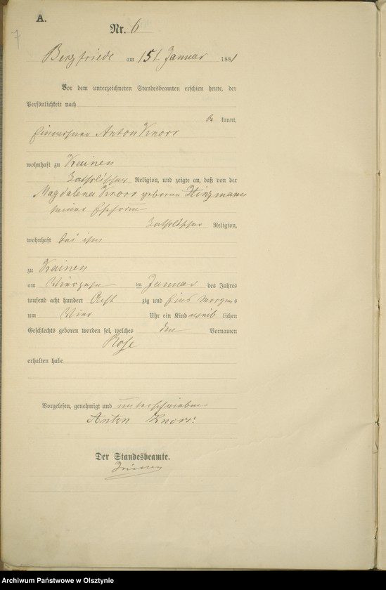 image.from.unit.number "Geburts-Haupt-Register Nr 1 - 98"