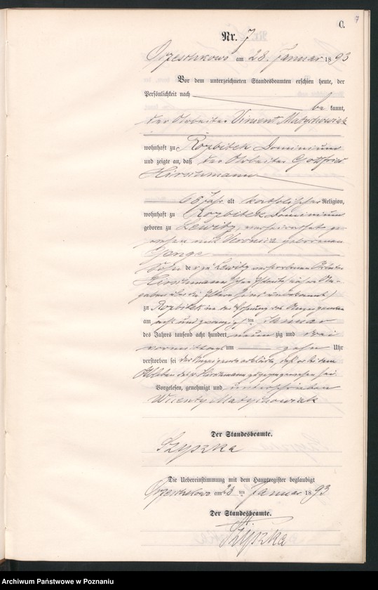 Obraz 10 z jednostki "Księga zgonów"