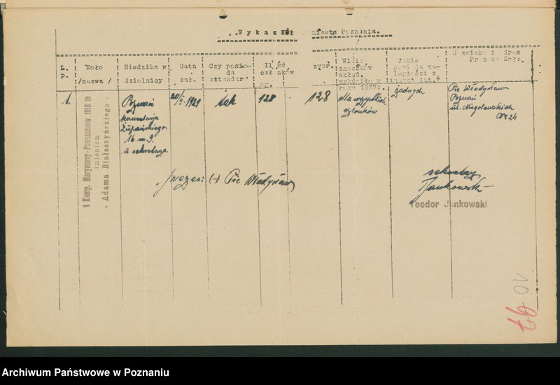 Obraz 13 z jednostki "Korespondencja, protokoły zebrań, okólniki Związku Powstańców Wielkopolskich."