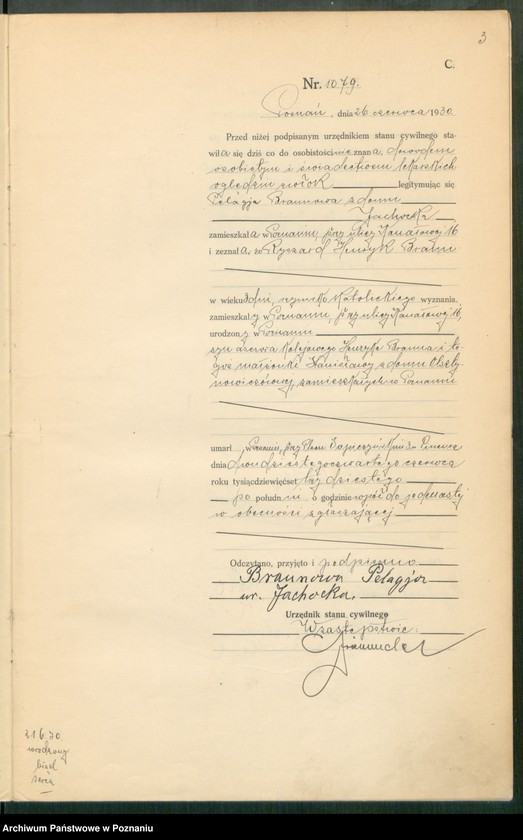 Obraz 5 z jednostki "Księga miejscowa zgonów tom III [Rejestr główny zgonów]"