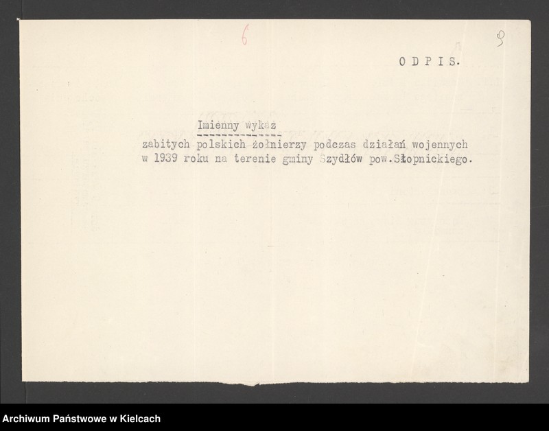 image.from.unit.number "Wykaz poległych żołnierzy w czasie działań wojennych 1939 r. na terenie powiatu Busko"