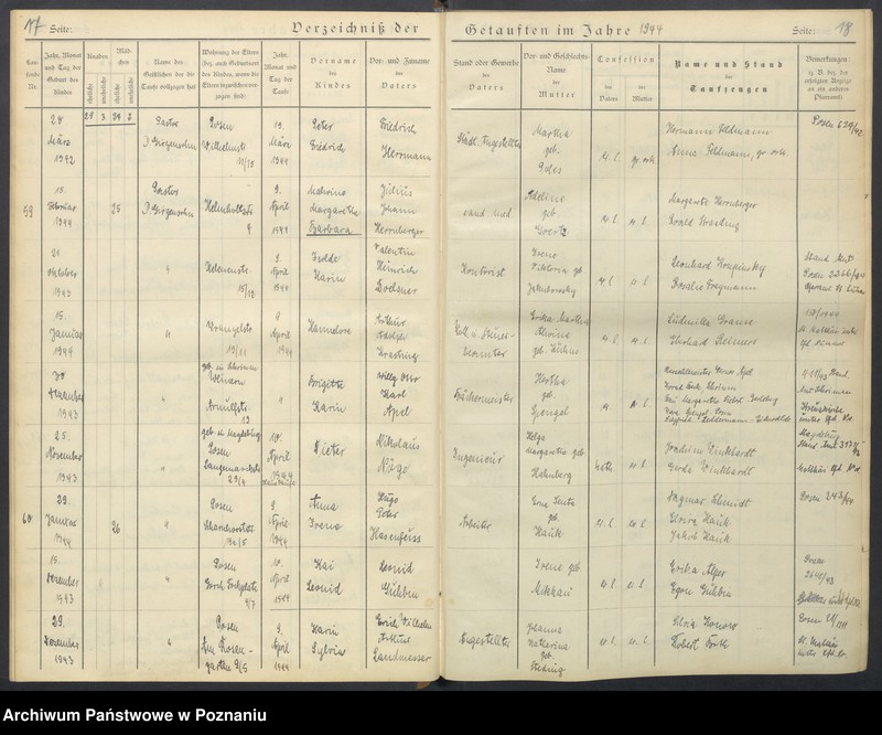 Obraz 12 z jednostki "Verzeichnis der Getauften"