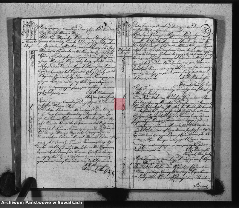 image.from.unit.number "Księga do zapisywania aktów cywilnych zejścia gminy wiżajńskiey, departamentu łomżyńskiego, powiatu kalwaryjskiego"
