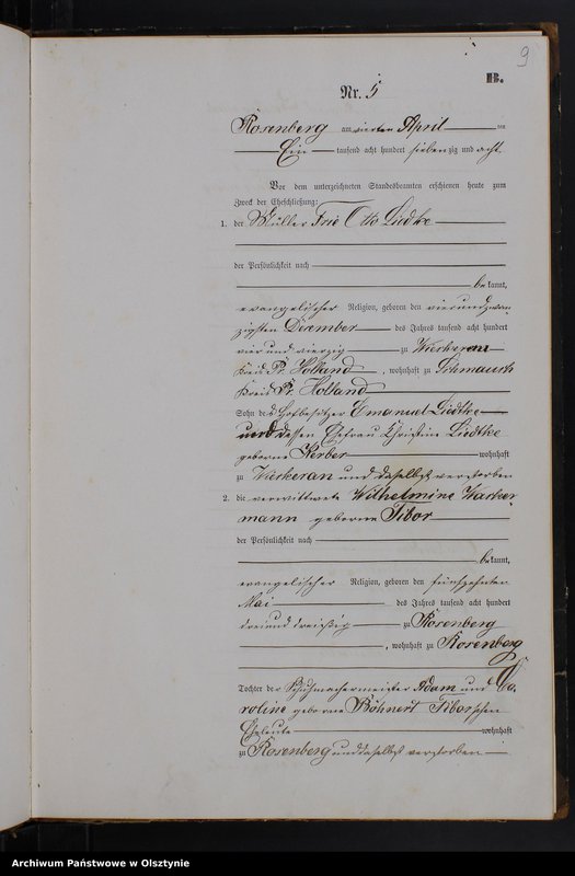 Obraz 11 z jednostki "Heiraths-Neben-Register Nr 1 - 25"
