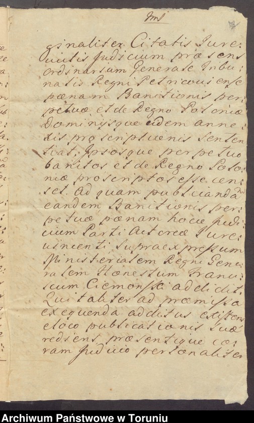 image.from.unit.number "Orzeczenie Trybunału i Kondemnata w sprawie Mirosław i Teresa z Gorzkowskich Trebnicowie przeciw Piotrowi i Antoniemu Kruszyńskim o dzierżawę majątku Cichoradz"