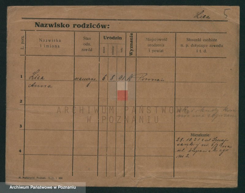 Obraz 5 z jednostki "Lica - Liczykowska"