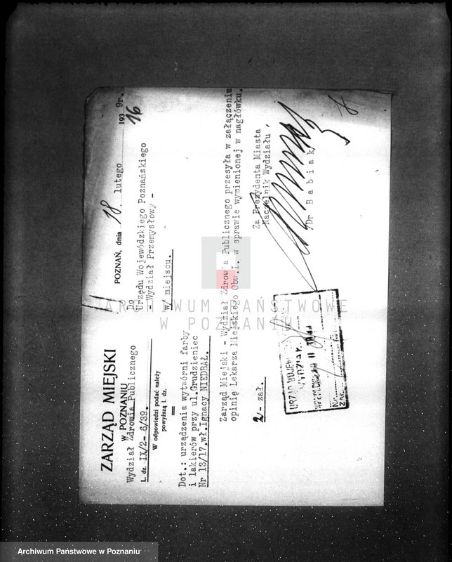 Obraz 20 z jednostki "Wytwórnia chemiczna Nitrolak w Poznaniu /zatwierdzenie projektu urządzania/"