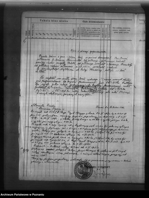 Obraz 9 z jednostki "Program urządzenia gospodarstwa leśnego dla lasu majętności Marcina Rozmiarka w Daszewicach powiat poznański"