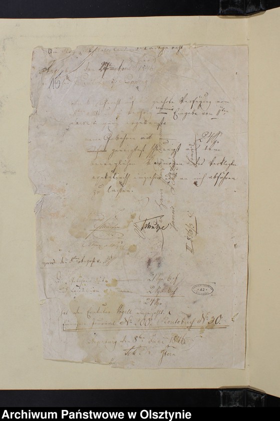 image.from.unit.number "Kataster der Gebäuder 1784-1875. Streitsache 1846 J. Beschreibung der Dörfer zuständige in Kirchspiel Bruchstück. 1850"