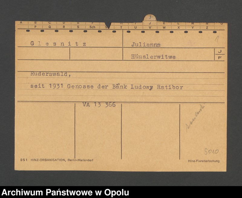 Obraz 3 z jednostki "[Glesnitz Julianna, Ruderswald]"