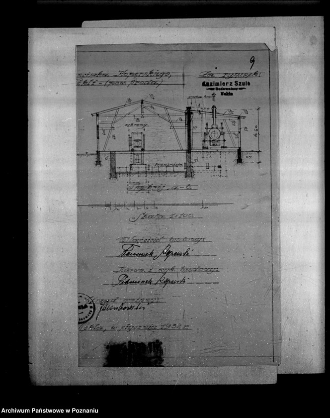 Obraz 13 z jednostki "Zatwierdzenie projektu zakładu przemysłowego /urządzenia kotłowni przy tartaku nr 489/ Fr. Koperskiego w Nekli powiat średzki/"