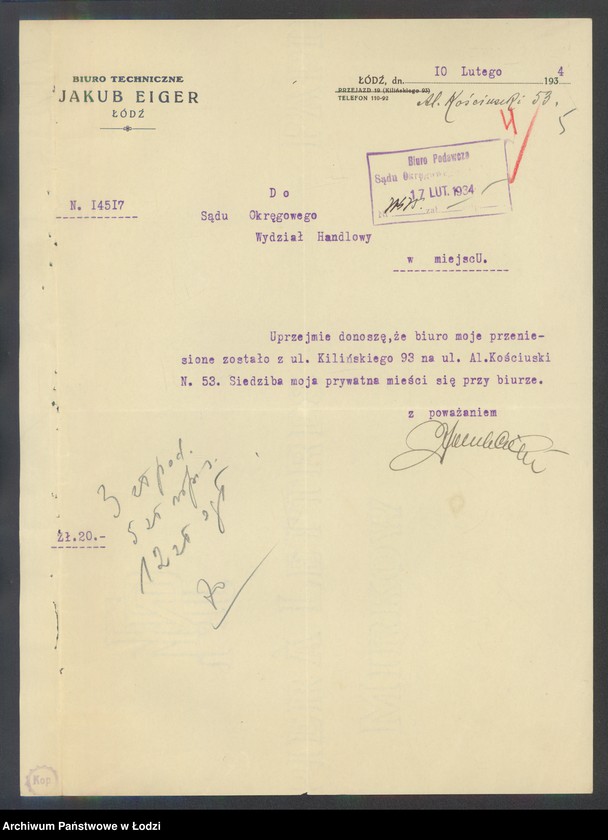 Obraz 7 z jednostki "Kiwa Herszek Eiger – sprzedaż artykułów technicznych"