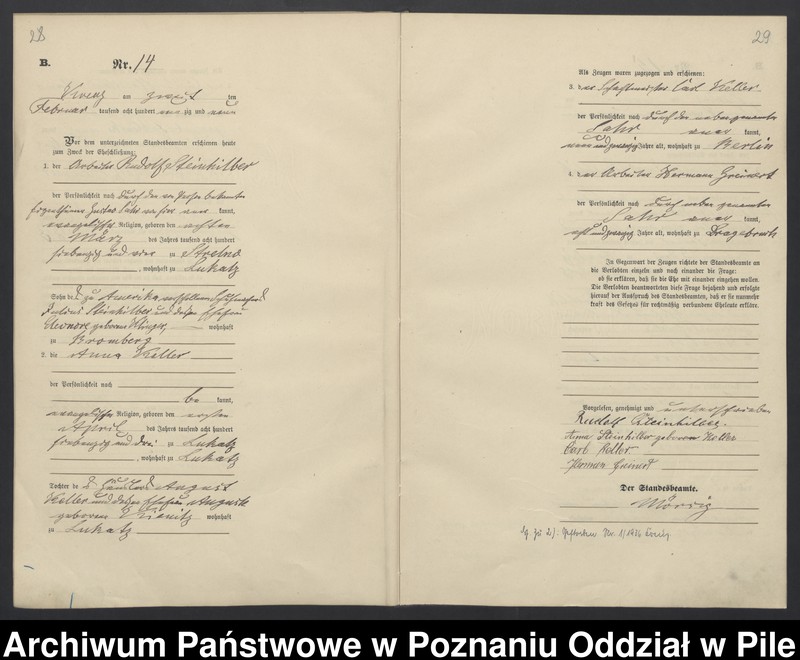 Obraz 17 z jednostki "Księga małżeństw"