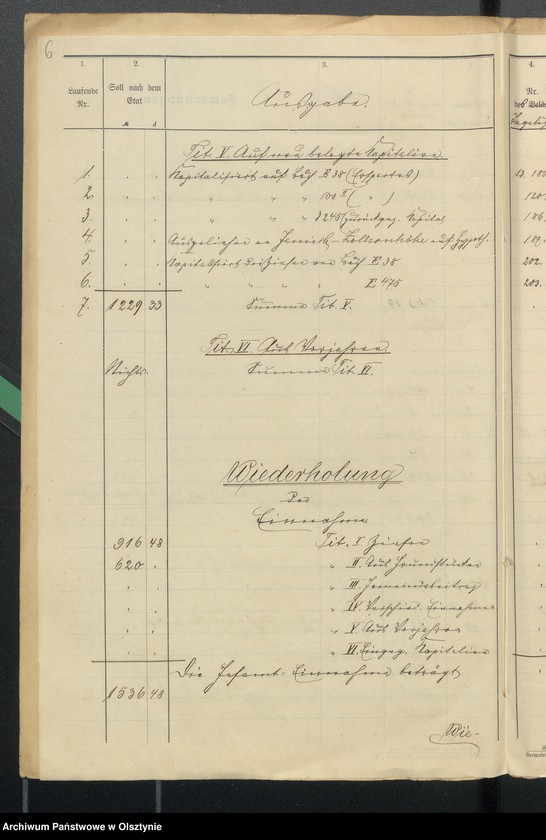image.from.unit.number "Rehnung der Pfarrerwitwenkasse in Sorquitten"