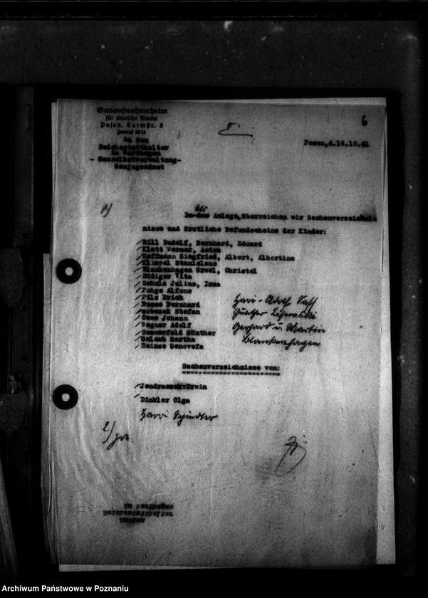 Obraz 10 z jednostki "Schriftwechsel mit Gaujugendamt betreffend ehemalige Heimkinder [Korespondencja w sprawie przekazywanych dzieci]."