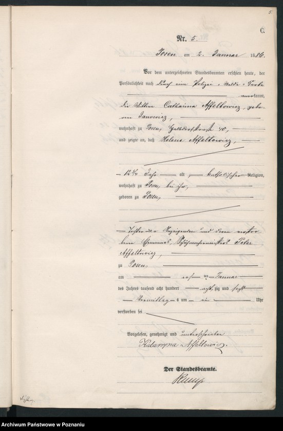 Obraz 8 z jednostki "Księga zgonów t. I"