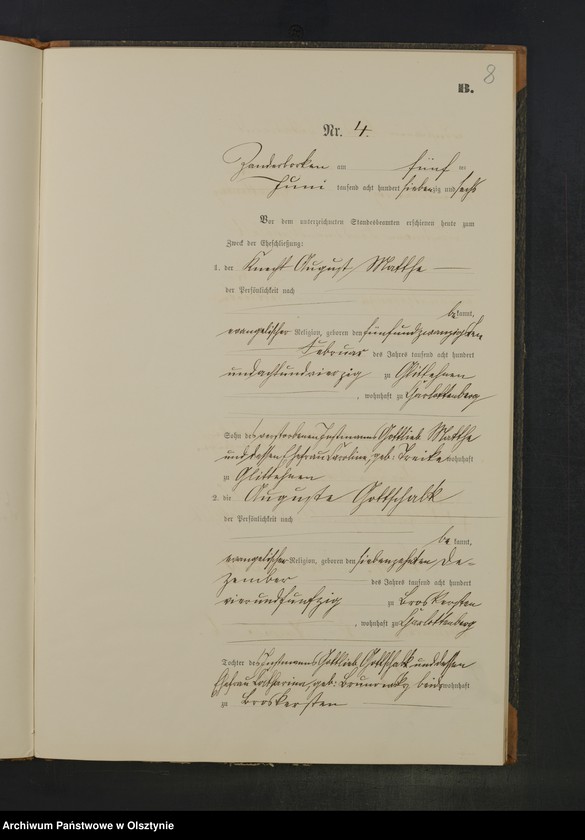 Obraz 11 z jednostki "Heiraths-Neben-Register Nr 1 - 16"