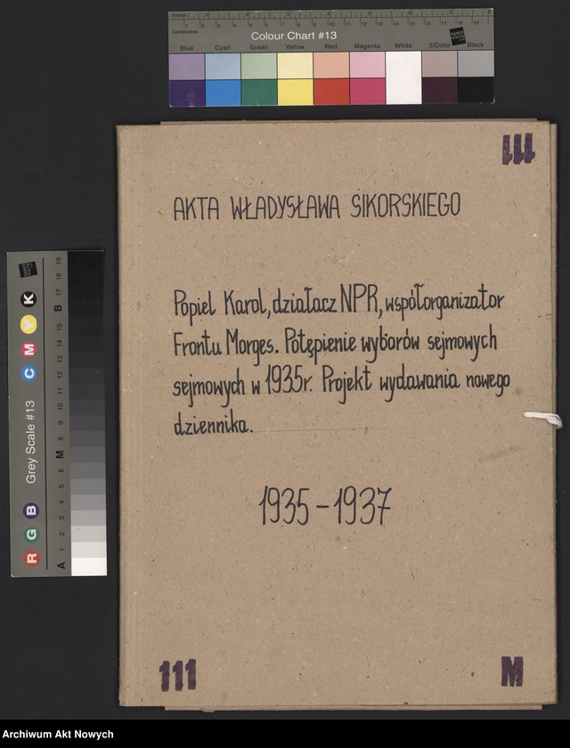 image.from.unit.number "Popiel Karol, działacz NPR, współorganizator Frontu Morges. Potępienie wyborów sejmowych w 1935 r. Projekt wydawania nowego dziennika."