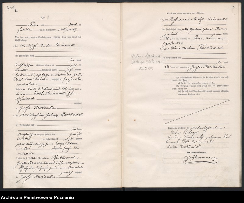 Obraz 12 z jednostki "Księga miejscowa małżeństw [Rejestr główny małżeństw]"