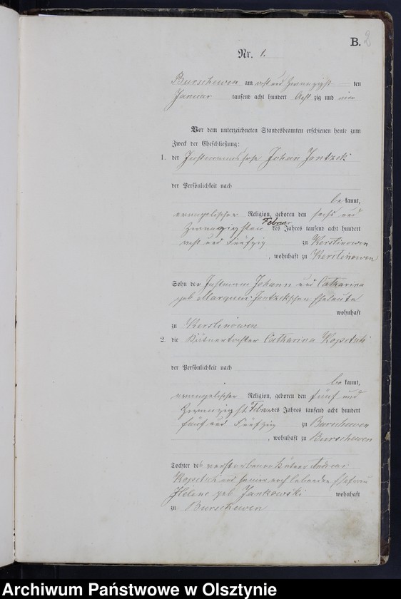 Obraz z jednostki "Heiraths-Haupt-Register Nr 1 - 19"
