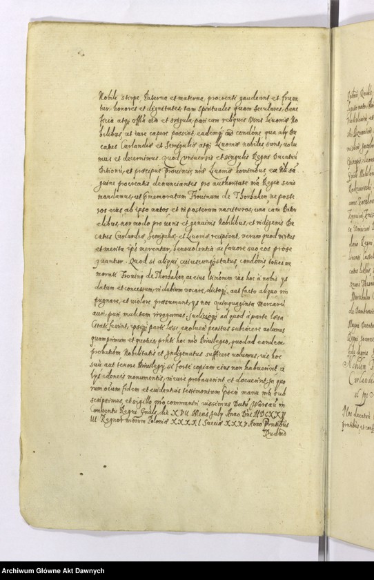 Obraz 19 z jednostki ""Regestrum privilegiorum - - ad relationem - - Jacobi Zadzik - - R.P. supremi cancellarii - -"."