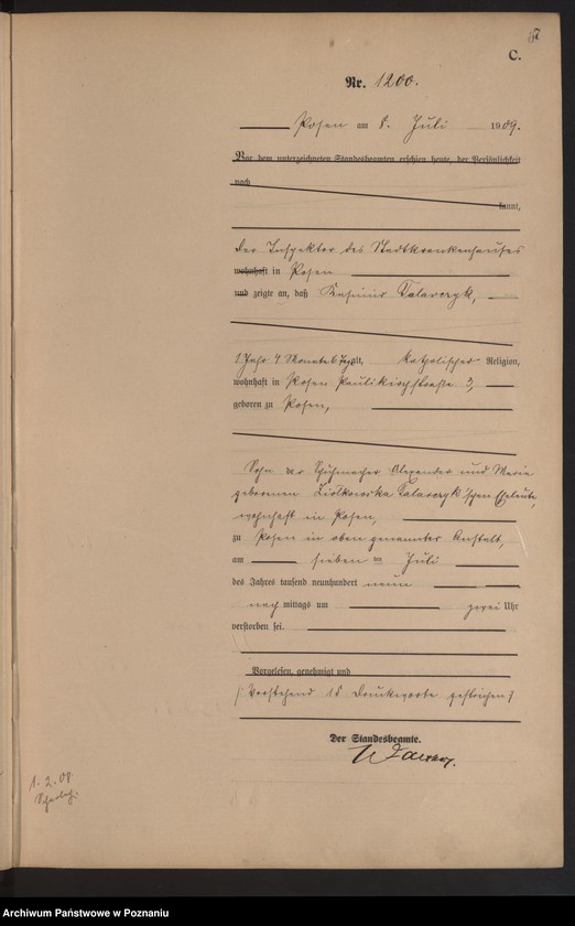 Obraz 9 z jednostki "Księga miejscowa zgonów tom III [Rejestr główny zgonów]"