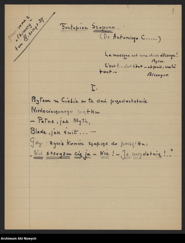 image.from.unit.number "Przekłady utworów literackich Michelangelo, J. Słowackiego, C. Norwida, M. Konopnickiej, R. Kipling