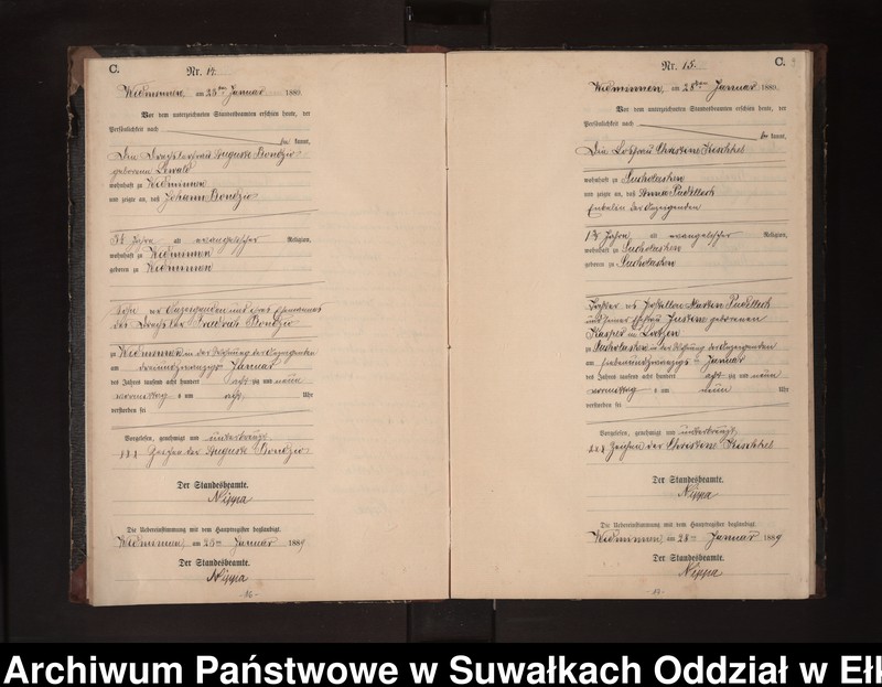 Obraz 12 z jednostki "Sterbe-Neben-Register des Preussischen Standes-Amtes Widminnen Kreis Loetzen"
