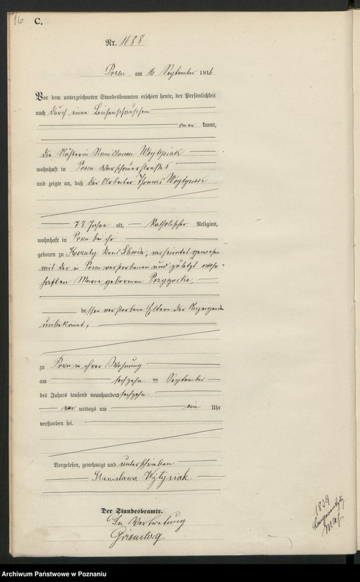 Obraz 18 z jednostki "Księga miejscowa zgonów tom IV [Rejestr główny zgonów]"