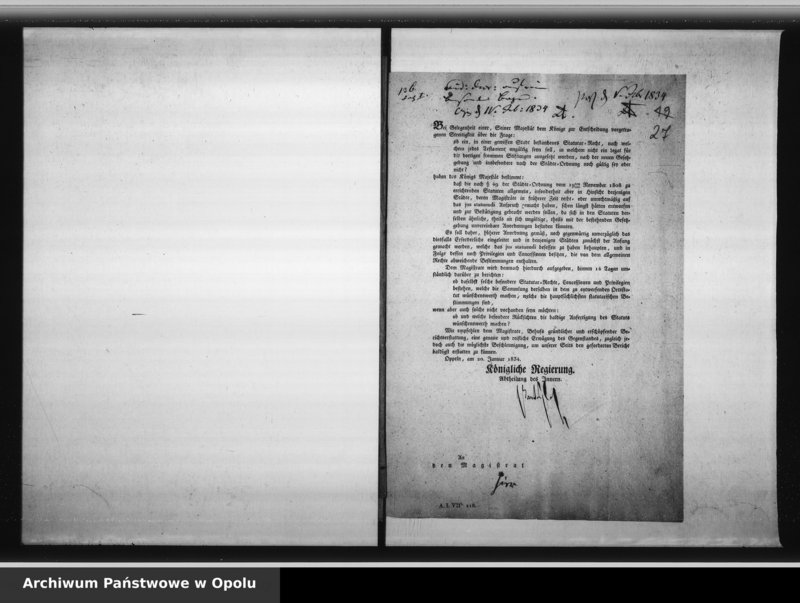 Obraz 20 z jednostki "Akta das Statut von der Stadt Oppeln betreffend"